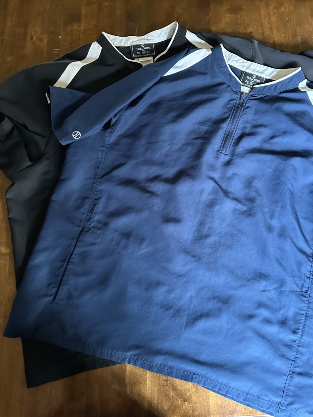 Holloway Mens 3XL Bundle (2) Short Sleeve Golf Shirt Navy Blue Black Lightweight